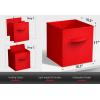 imageSorbus Foldable Storage Cubes  6 Pack 11 Inch Sage Green Fabric Foldable Storage and Organization Versatile Use Collapsible Storage Lightweight and DurableRed