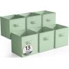imageSorbus Foldable Storage Cubes  6 Pack 11 Inch Sage Green Fabric Foldable Storage and Organization Versatile Use Collapsible Storage Lightweight and DurableSage Green