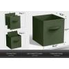 imageSorbus Foldable Storage Cubes  6 Pack 11 Inch Sage Green Fabric Foldable Storage and Organization Versatile Use Collapsible Storage Lightweight and DurableDark Green