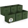 imageSorbus Foldable Storage Cubes  6 Pack 11 Inch Sage Green Fabric Foldable Storage and Organization Versatile Use Collapsible Storage Lightweight and DurableDark Green