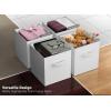 imageSorbus Foldable Storage Cubes  6 Pack 11 Inch Sage Green Fabric Foldable Storage and Organization Versatile Use Collapsible Storage Lightweight and DurableWhite