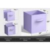 imageSorbus Foldable Storage Cubes  6 Pack 11 Inch Sage Green Fabric Foldable Storage and Organization Versatile Use Collapsible Storage Lightweight and DurablePastel Purple