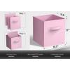 imageSorbus Foldable Storage Cubes  6 Pack 11 Inch Sage Green Fabric Foldable Storage and Organization Versatile Use Collapsible Storage Lightweight and DurablePastel Pink