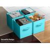 imageSorbus Foldable Storage Cubes  6 Pack 11 Inch Sage Green Fabric Foldable Storage and Organization Versatile Use Collapsible Storage Lightweight and DurableAqua