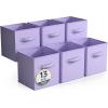 imageSorbus Foldable Storage Cubes  6 Pack 11 Inch Sage Green Fabric Foldable Storage and Organization Versatile Use Collapsible Storage Lightweight and DurablePastel Purple