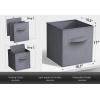 imageSorbus Foldable Storage Cubes  6 Pack 11 Inch Sage Green Fabric Foldable Storage and Organization Versatile Use Collapsible Storage Lightweight and DurableGray
