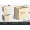 imageSorbus Foldable Storage Cubes  6 Pack 11 Inch Sage Green Fabric Foldable Storage and Organization Versatile Use Collapsible Storage Lightweight and DurableBeige