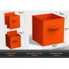 imageSorbus Foldable Storage Cubes  6 Pack 11 Inch Sage Green Fabric Foldable Storage and Organization Versatile Use Collapsible Storage Lightweight and DurableOrange