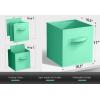 imageSorbus Foldable Storage Cubes  6 Pack 11 Inch Sage Green Fabric Foldable Storage and Organization Versatile Use Collapsible Storage Lightweight and DurableTeal