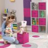 imageSorbus Foldable Storage Cubes  6 Pack 11 Inch Sage Green Fabric Foldable Storage and Organization Versatile Use Collapsible Storage Lightweight and DurablePink