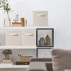 imageSorbus Foldable Storage Cubes  6 Pack 11 Inch Sage Green Fabric Foldable Storage and Organization Versatile Use Collapsible Storage Lightweight and DurableBeige