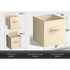 imageSorbus Foldable Storage Cubes  6 Pack 11 Inch Sage Green Fabric Foldable Storage and Organization Versatile Use Collapsible Storage Lightweight and DurableBeige