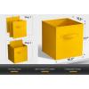 imageSorbus Foldable Storage Cubes  6 Pack 11 Inch Sage Green Fabric Foldable Storage and Organization Versatile Use Collapsible Storage Lightweight and DurableDark Yellow