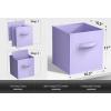 imageSorbus Foldable Storage Cubes  6 Pack 11 Inch Sage Green Fabric Foldable Storage and Organization Versatile Use Collapsible Storage Lightweight and DurablePastel Purple
