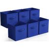 imageSorbus Foldable Storage Cubes  6 Pack 11 Inch Sage Green Fabric Foldable Storage and Organization Versatile Use Collapsible Storage Lightweight and DurableRoyal Blue