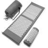 imageSivan Health and Fitness Acupressure Mat and Pillow Set  Grounding Mat for Stress Back ampamp Neck Pain  Acupuncture Point Massage Mat for Muscle Relaxation Sciatica ampamp Meditation  Includes Carry BagGrayWhite