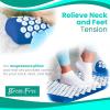 imageSivan Health and Fitness Acupressure Mat and Pillow Set  Grounding Mat for Stress Back ampamp Neck Pain  Acupuncture Point Massage Mat for Muscle Relaxation Sciatica ampamp Meditation  Includes Carry BagBlueWhite