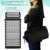 imageSivan Health and Fitness Acupressure Mat and Pillow Set  Grounding Mat for Stress Back ampamp Neck Pain  Acupuncture Point Massage Mat for Muscle Relaxation Sciatica ampamp Meditation  Includes Carry BagBlackWhite