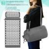 imageSivan Health and Fitness Acupressure Mat and Pillow Set  Grounding Mat for Stress Back ampamp Neck Pain  Acupuncture Point Massage Mat for Muscle Relaxation Sciatica ampamp Meditation  Includes Carry BagGrayWhite