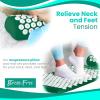 imageSivan Health and Fitness Acupressure Mat and Pillow Set  Grounding Mat for Stress Back ampamp Neck Pain  Acupuncture Point Massage Mat for Muscle Relaxation Sciatica ampamp Meditation  Includes Carry BagGreenWhite