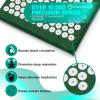 imageSivan Health and Fitness Acupressure Mat and Pillow Set  Grounding Mat for Stress Back ampamp Neck Pain  Acupuncture Point Massage Mat for Muscle Relaxation Sciatica ampamp Meditation  Includes Carry BagGreenWhite