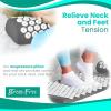 imageSivan Health and Fitness Acupressure Mat and Pillow Set  Grounding Mat for Stress Back ampamp Neck Pain  Acupuncture Point Massage Mat for Muscle Relaxation Sciatica ampamp Meditation  Includes Carry BagGrayWhite