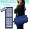 imageSivan Health and Fitness Acupressure Mat and Pillow Set  Grounding Mat for Stress Back ampamp Neck Pain  Acupuncture Point Massage Mat for Muscle Relaxation Sciatica ampamp Meditation  Includes Carry BagBlueWhite