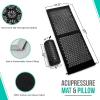 imageSivan Health and Fitness Acupressure Mat and Pillow Set  Grounding Mat for Stress Back ampamp Neck Pain  Acupuncture Point Massage Mat for Muscle Relaxation Sciatica ampamp Meditation  Includes Carry BagBlackBlack