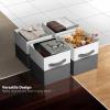imageSorbus Foldable Storage Bins  6Pack Fabric Storage Cubes 11Inch Cube Organizer Bins for Closet Shelves and Cubby Storage  Collapsible Cloth Storage Baskets for Home OrganizationGray