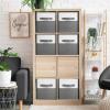 imageSorbus Foldable Storage Bins  6Pack Fabric Storage Cubes 11Inch Cube Organizer Bins for Closet Shelves and Cubby Storage  Collapsible Cloth Storage Baskets for Home OrganizationGray