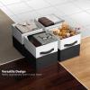 imageSorbus Foldable Storage Bins  6Pack Fabric Storage Cubes 11Inch Cube Organizer Bins for Closet Shelves and Cubby Storage  Collapsible Cloth Storage Baskets for Home OrganizationBlack
