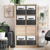 imageSorbus Foldable Storage Bins  6Pack Fabric Storage Cubes 11Inch Cube Organizer Bins for Closet Shelves and Cubby Storage  Collapsible Cloth Storage Baskets for Home OrganizationBlack