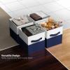 imageSorbus Foldable Storage Bins  6Pack Fabric Storage Cubes 11Inch Cube Organizer Bins for Closet Shelves and Cubby Storage  Collapsible Cloth Storage Baskets for Home OrganizationNavy
