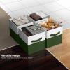 imageSorbus Foldable Storage Bins  6Pack Fabric Storage Cubes 11Inch Cube Organizer Bins for Closet Shelves and Cubby Storage  Collapsible Cloth Storage Baskets for Home OrganizationDark Green
