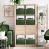 imageSorbus Foldable Storage Bins  6Pack Fabric Storage Cubes 11Inch Cube Organizer Bins for Closet Shelves and Cubby Storage  Collapsible Cloth Storage Baskets for Home OrganizationDark Green