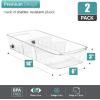 imageSorbus Fridge Organizer on Wheels  Rolling Fridge Organizers and Storage Clear Design with Dividers ampamp Handles for Kitchen Organization and Storage  Refrigerator Organizer Bins ampamp Pantry Storage BinsMedium  2 Pack