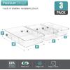 imageSorbus Fridge Organizer on Wheels  Rolling Fridge Organizers and Storage Clear Design with Dividers ampamp Handles for Kitchen Organization and Storage Flat TopFlat Top