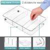 imageSorbus Fridge Organizer on Wheels  Rolling Fridge Organizers and Storage Clear Design with Dividers ampamp Handles for Kitchen Organization and Storage  Refrigerator Organizer Bins ampamp Pantry Storage BinsLarge  1 Pack