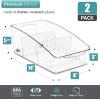 imageSorbus Fridge Organizer on Wheels  Rolling Fridge Organizers and Storage Clear Design with Dividers ampamp Handles for Kitchen Organization and Storage  Refrigerator Organizer Bins ampamp Pantry Storage BinsMedium  2 Pack