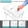 imageSorbus Fridge Organizer on Wheels  Rolling Fridge Organizers and Storage Clear Design with Dividers ampamp Handles for Kitchen Organization and Storage  Refrigerator Organizer Bins ampamp Pantry Storage BinsLarge  1 Pack