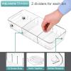 imageSorbus Fridge Organizer on Wheels  Rolling Fridge Organizers and Storage Clear Design with Dividers ampamp Handles for Kitchen Organization and Storage  Refrigerator Organizer Bins ampamp Pantry Storage BinsMedium  2 Pack