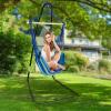 imageSorbus Hanging Chair with Stand  Swing Hanging Hammock Chair with Stand  2 Soft Seat Cushions  Indoor Outdoor Patio Bedroom Balcony  330 Lb Capacity Hardware Kit Included