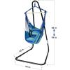 imageSorbus Hanging Chair with Stand  Swing Hanging Hammock Chair with Stand  2 Soft Seat Cushions  Indoor Outdoor Patio Bedroom Balcony  330 Lb Capacity Hardware Kit Included