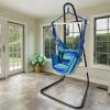 imageSorbus Hanging Chair with Stand  Swing Hanging Hammock Chair with Stand  2 Soft Seat Cushions  Indoor Outdoor Patio Bedroom Balcony  330 Lb Capacity Hardware Kit Included