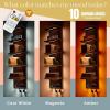 imageSorbus LED Light Display Shelf  Vertical 5 Tier Wall Shelf Unit with 2 Hooks Column Utility Shelving for Home Decor WallMounted Floating Shelves for Bathroom Bedroom Vanity Figurine DisplayBlack