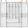 imageSorbus Silverware Organizer  Expandable Kitchen Drawer Organizer Non Slip Adjustable Utensil Organizer Cutlery Tray for Forks Knives Spoons  Multipurpose Flatware and Kitchen Storage SolutionClear