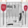imageSorbus Silverware Organizer  Expandable Kitchen Drawer Organizer Non Slip Adjustable Utensil Organizer Cutlery Tray for Forks Knives Spoons  Multipurpose Flatware and Kitchen Storage SolutionClear
