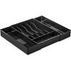 imageSorbus Silverware Organizer  Expandable Kitchen Drawer Organizer Non Slip Adjustable Utensil Organizer Cutlery Tray for Forks Knives Spoons  Multipurpose Flatware and Kitchen Storage SolutionBlack