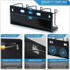 imageSorbus Stanley Cup Organizer  3Cup Holder for Cabinet Fridge or Wall  Magnetic or Screw Mount  Stanley Storage Organizer for 20oz 30oz 40oz Cups Tumblers and Water Bottles Black 1PackBlack