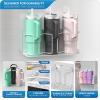 imageSorbus Stanley Cup Organizer  3Cup Holder for Cabinet Fridge or Wall  Magnetic or Screw Mount  Stanley Storage Organizer for 20oz 30oz 40oz Cups Tumblers and Water Bottles Black 1PackWhite